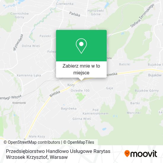 Mapa Przedsiębiorstwo Handlowo Usługowe Rarytas Wrzosek Krzysztof