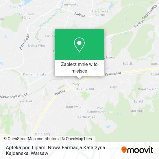 Mapa Apteka pod Lipami Nowa Farmacja Katarzyna Kajdanska