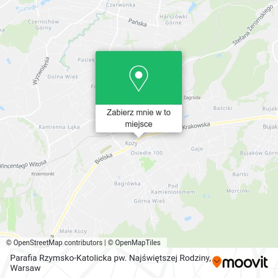 Mapa Parafia Rzymsko-Katolicka pw. Najświętszej Rodziny