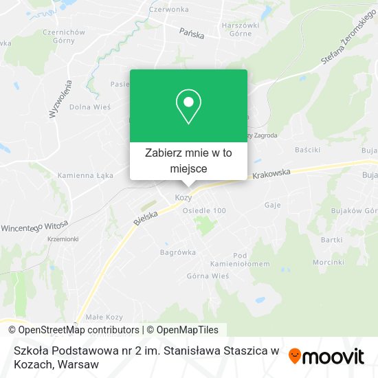 Mapa Szkoła Podstawowa nr 2 im. Stanisława Staszica w Kozach