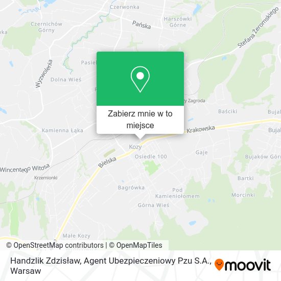 Mapa Handzlik Zdzisław, Agent Ubezpieczeniowy Pzu S.A.