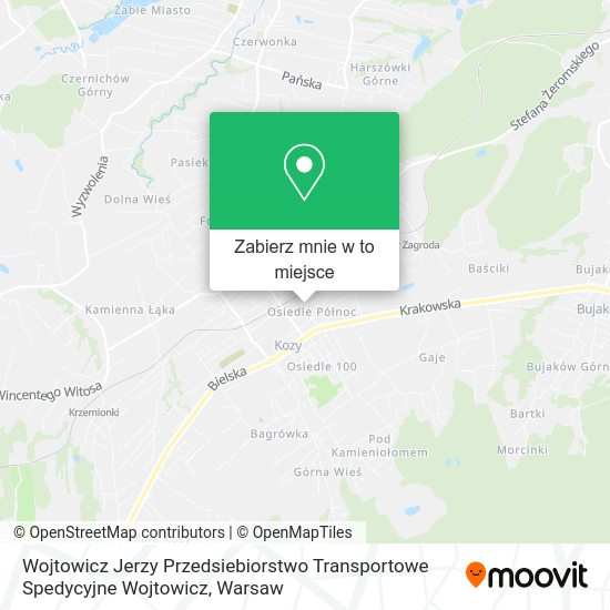 Mapa Wojtowicz Jerzy Przedsiebiorstwo Transportowe Spedycyjne Wojtowicz