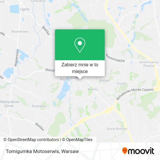 Mapa Tomigumka Motoserwis