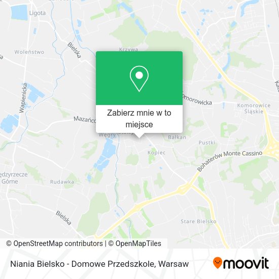 Mapa Niania Bielsko - Domowe Przedszkole