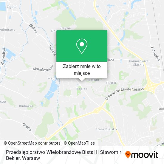 Mapa Przedsiębiorstwo Wielobranżowe Bistal II Sławomir Bekier