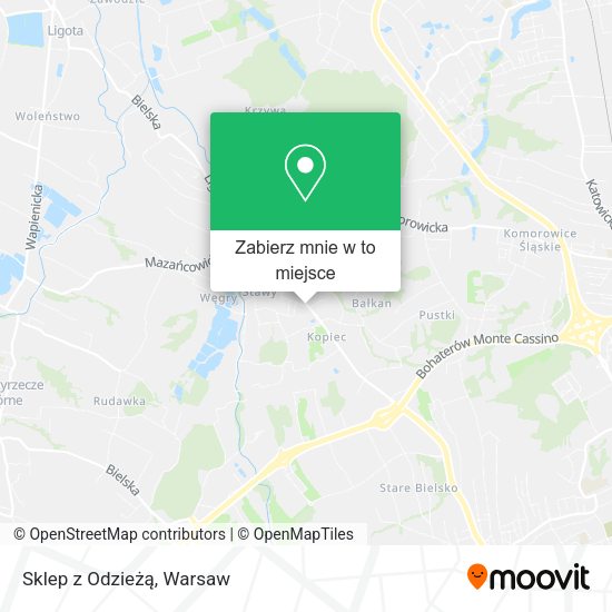 Mapa Sklep z Odzieżą