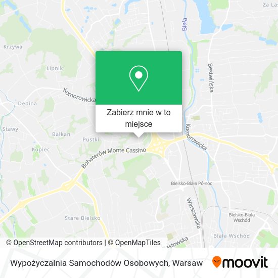 Mapa Wypożyczalnia Samochodów Osobowych