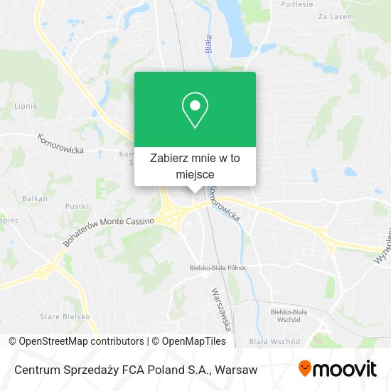 Mapa Centrum Sprzedaży FCA Poland S.A.