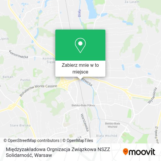 Mapa Międzyzakładowa Orgnizacja Związkowa NSZZ Solidarność