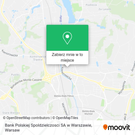 Mapa Bank Polskiej Spoldzielczosci SA w Warszawie