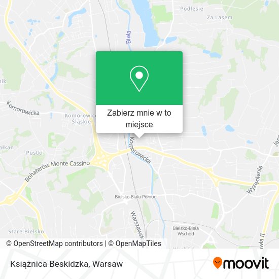 Mapa Książnica Beskidzka