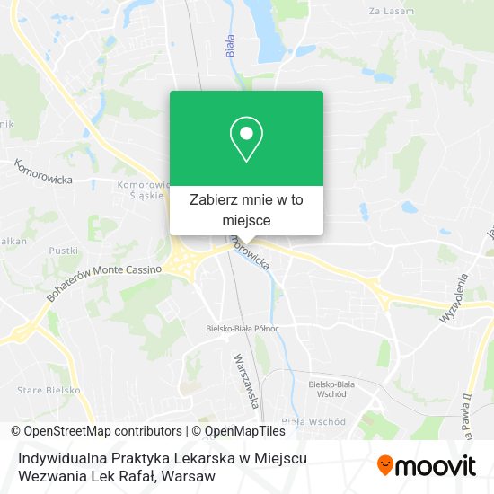 Mapa Indywidualna Praktyka Lekarska w Miejscu Wezwania Lek Rafał