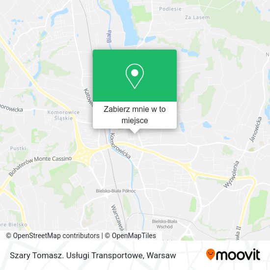 Mapa Szary Tomasz. Usługi Transportowe