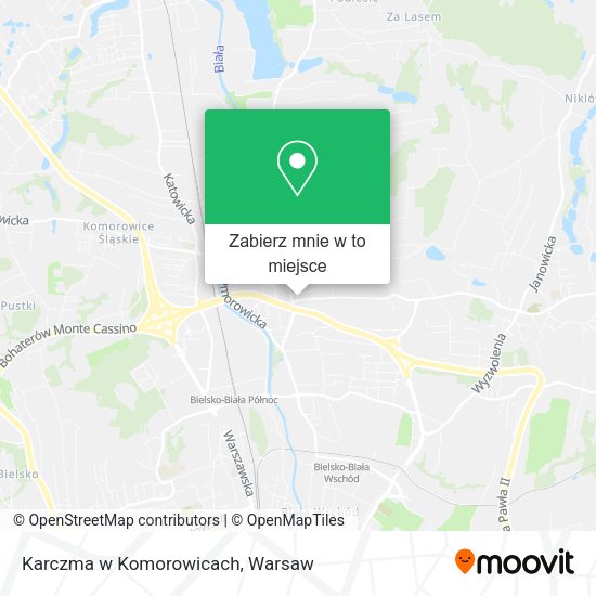 Mapa Karczma w Komorowicach