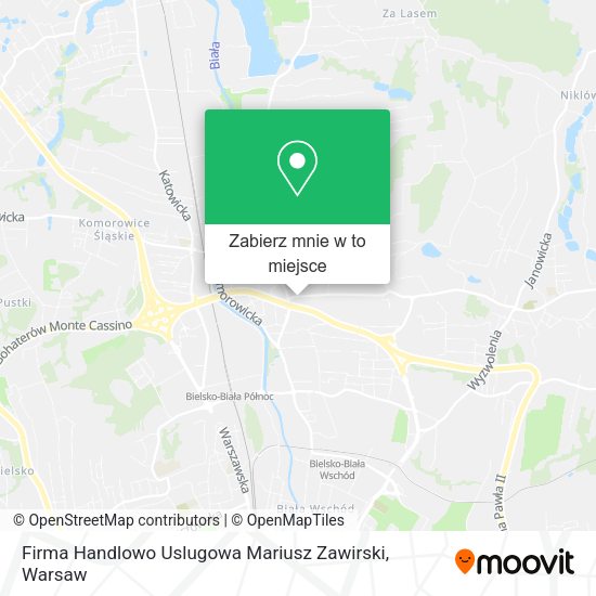 Mapa Firma Handlowo Uslugowa Mariusz Zawirski