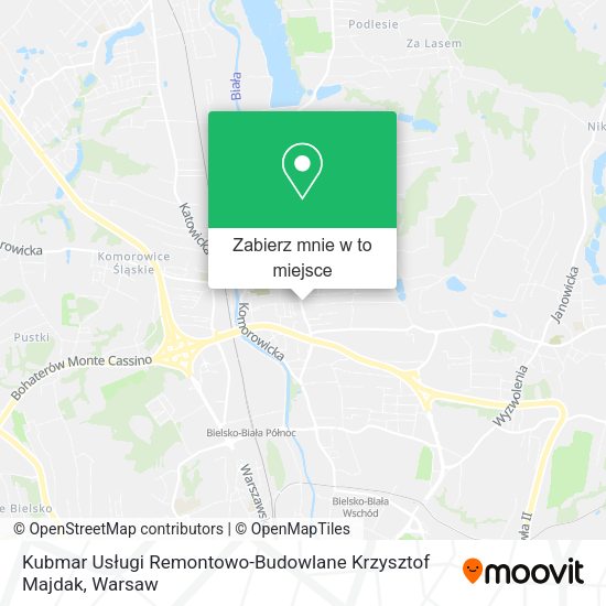 Mapa Kubmar Usługi Remontowo-Budowlane Krzysztof Majdak