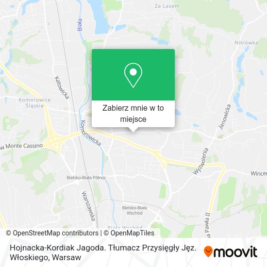 Mapa Hojnacka-Kordiak Jagoda. Tłumacz Przysięgły Jęz. Włoskiego