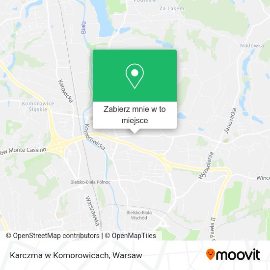 Mapa Karczma w Komorowicach