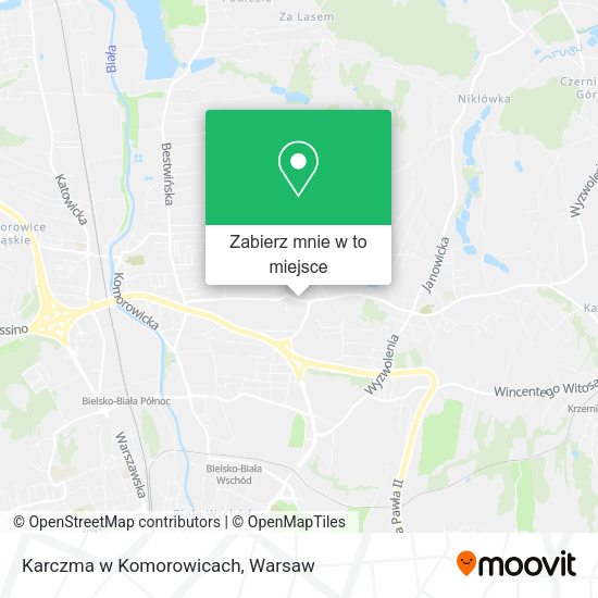 Mapa Karczma w Komorowicach