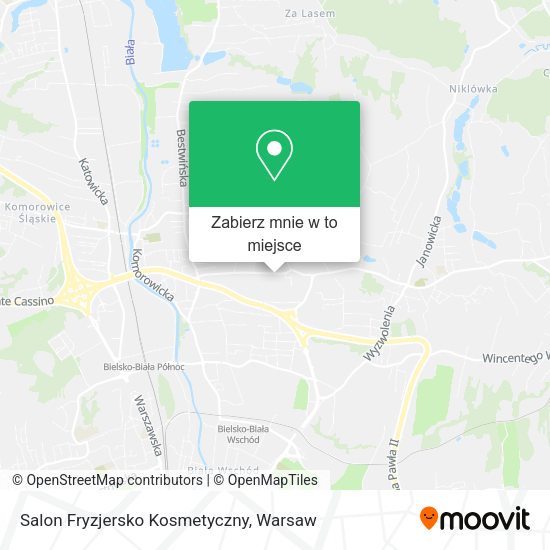 Mapa Salon Fryzjersko Kosmetyczny