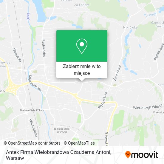 Mapa Antex Firma Wielobranżowa Czauderna Antoni