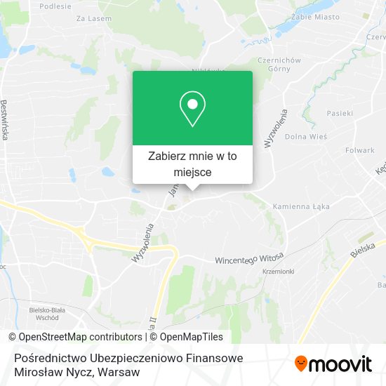 Mapa Pośrednictwo Ubezpieczeniowo Finansowe Mirosław Nycz