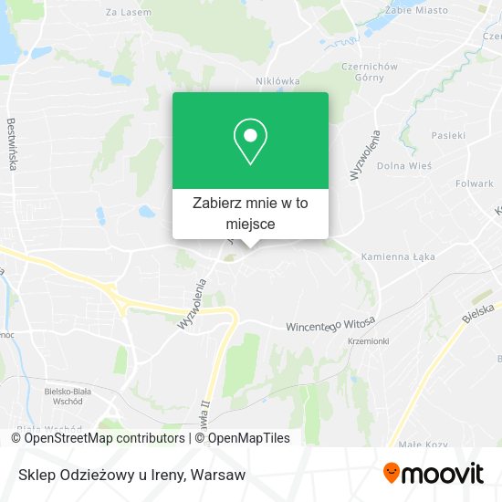 Mapa Sklep Odzieżowy u Ireny