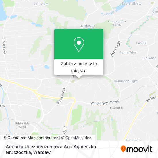 Mapa Agencja Ubezpieczeniowa Aga Agnieszka Gruszeczka