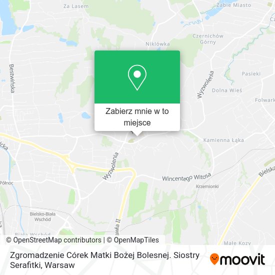 Mapa Zgromadzenie Córek Matki Bożej Bolesnej. Siostry Serafitki