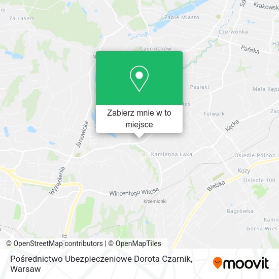 Mapa Pośrednictwo Ubezpieczeniowe Dorota Czarnik