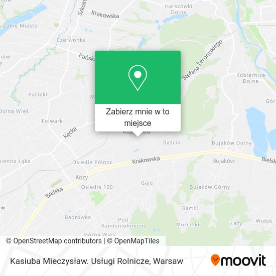 Mapa Kasiuba Mieczysław. Usługi Rolnicze