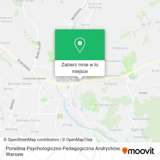 Mapa Poradnia Psychologiczno-Pedagogiczna Andrychów