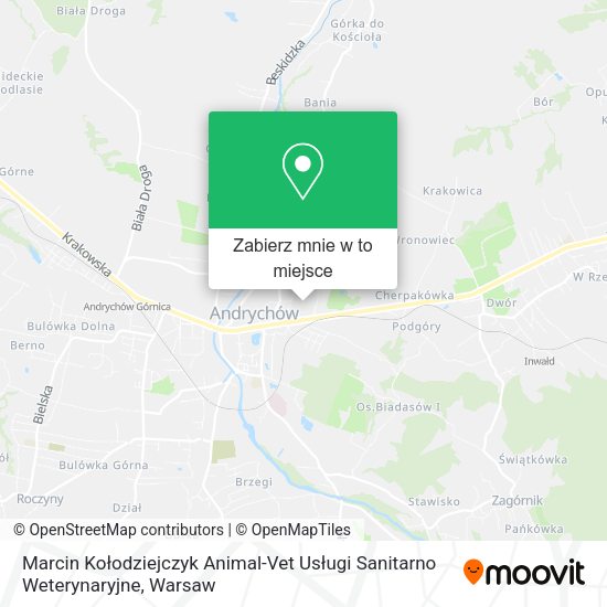 Mapa Marcin Kołodziejczyk Animal-Vet Usługi Sanitarno Weterynaryjne