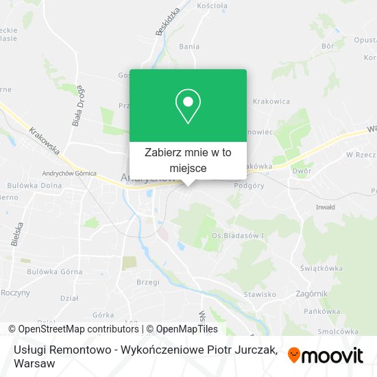 Mapa Usługi Remontowo - Wykończeniowe Piotr Jurczak