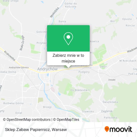 Mapa Sklep Zabaw Papiernicz