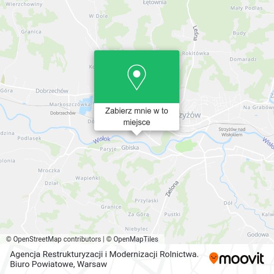 Mapa Agencja Restrukturyzacji i Modernizacji Rolnictwa. Biuro Powiatowe