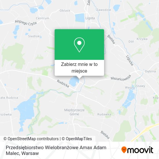 Mapa Przedsiębiorstwo Wielobranżowe Amax Adam Malec