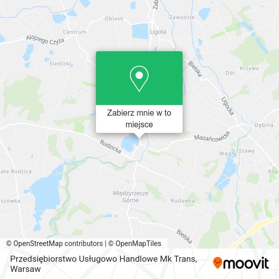 Mapa Przedsiębiorstwo Usługowo Handlowe Mk Trans