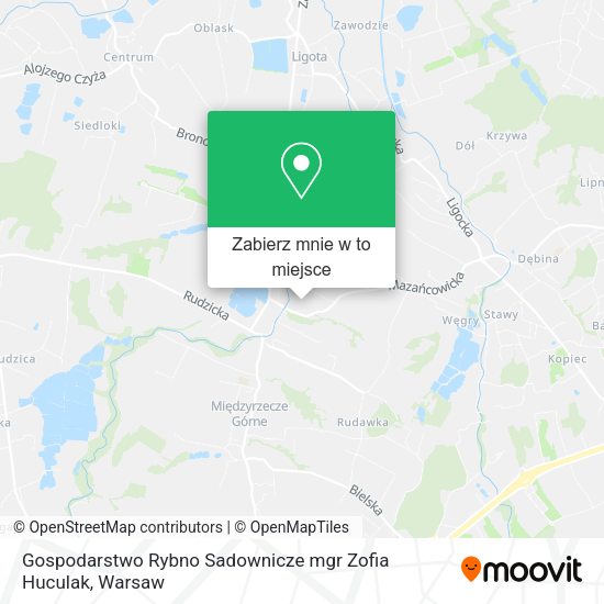 Mapa Gospodarstwo Rybno Sadownicze mgr Zofia Huculak