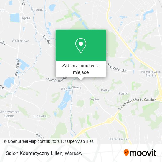 Mapa Salon Kosmetyczny Lilien