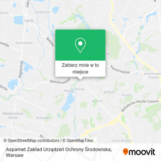 Mapa Aspamet Zakład Urządzeń Ochrony Środowiska