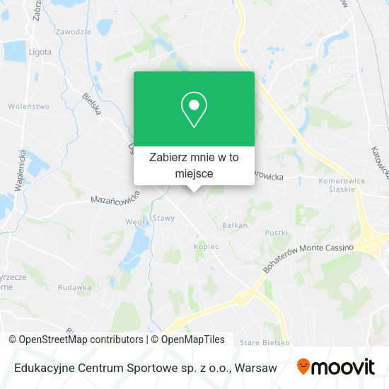 Mapa Edukacyjne Centrum Sportowe sp. z o.o.