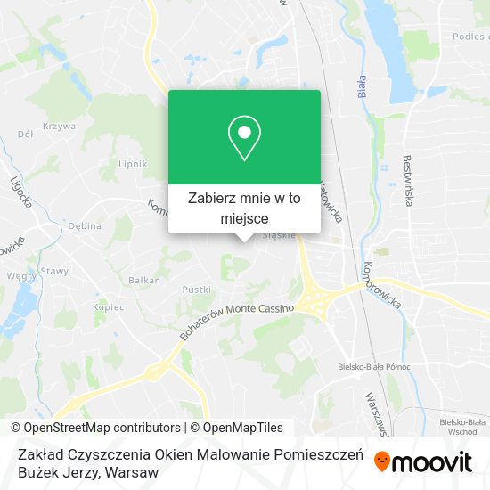 Mapa Zakład Czyszczenia Okien Malowanie Pomieszczeń Bużek Jerzy