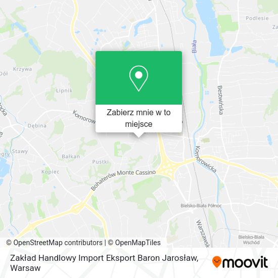 Mapa Zakład Handlowy Import Eksport Baron Jarosław