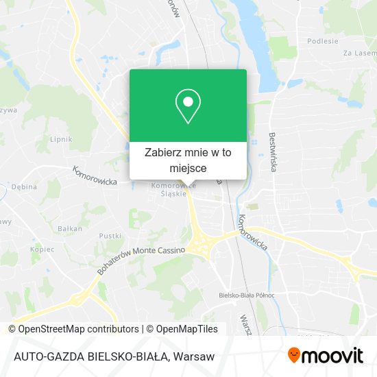 Mapa AUTO-GAZDA BIELSKO-BIAŁA