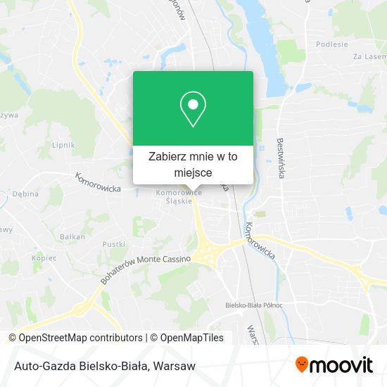 Mapa Auto-Gazda Bielsko-Biała