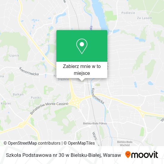 Mapa Szkoła Podstawowa nr 30 w Bielsku-Białej