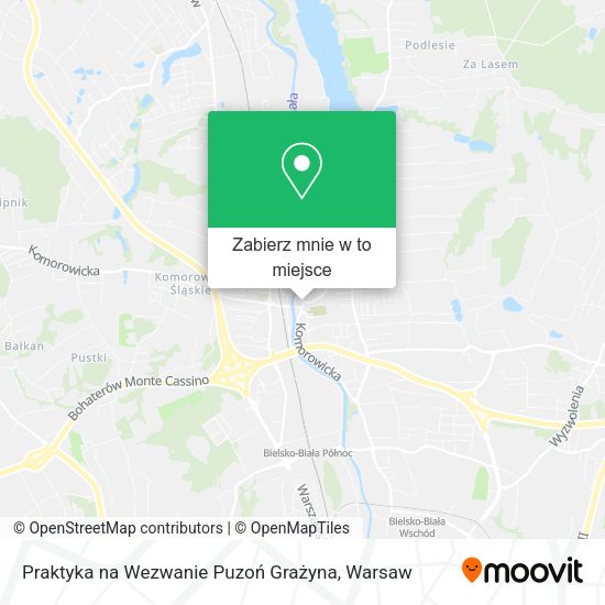 Mapa Praktyka na Wezwanie Puzoń Grażyna