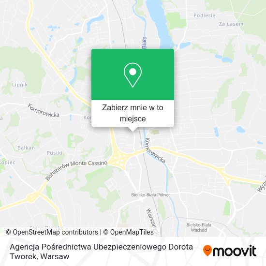 Mapa Agencja Pośrednictwa Ubezpieczeniowego Dorota Tworek