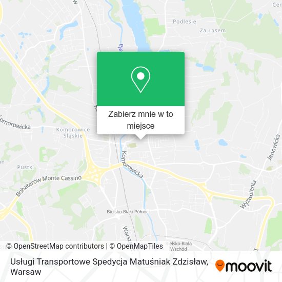 Mapa Usługi Transportowe Spedycja Matuśniak Zdzisław